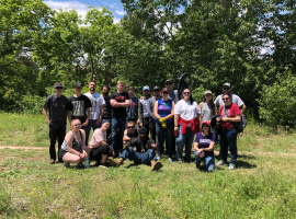 Communication Service Learning Assignment - Platte Park clean-up - group picture