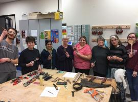 ACC students in Spoon Carving Workshop
