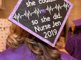 Graduation Cap - She Believed She Could - So She Did - Nurse Jen 2019