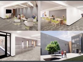 Entrance rendering of the ACC Annex building remodel
