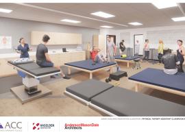 Rendering of physical therapy assistant classroom - ACC Annex remodel