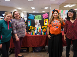 ACC students and faculty at a Dia de los Muertos celebration at the Littleton Campus.