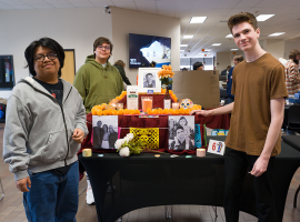 ACC students and faculty at a Dia de los Muertos celebration at the Littleton Campus.