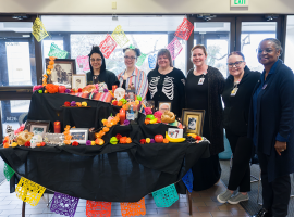 ACC students and faculty at a Dia de los Muertos celebration at the Littleton Campus.