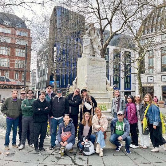 Group photo of ACC study abroad students in England.