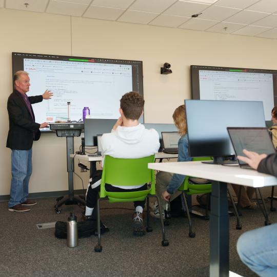 Cybersecurity class at the Sturm Collaboration Campus at Castle Rock
