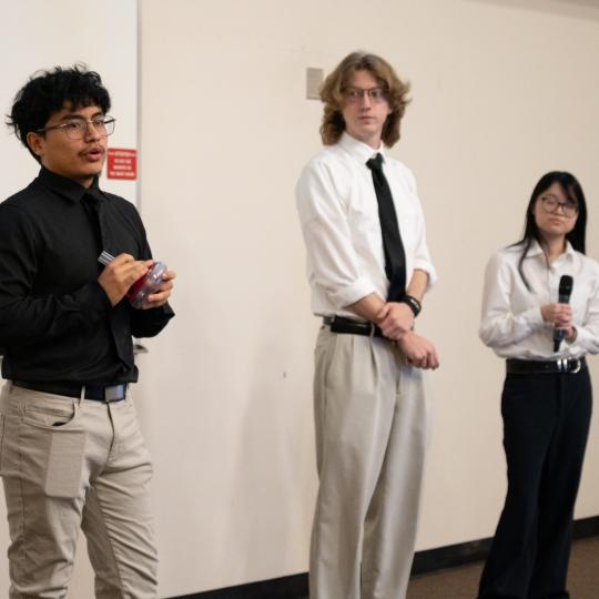 ACC research scholar students presenting at the Research Symposium