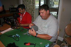 Chris Littlefield working on payload