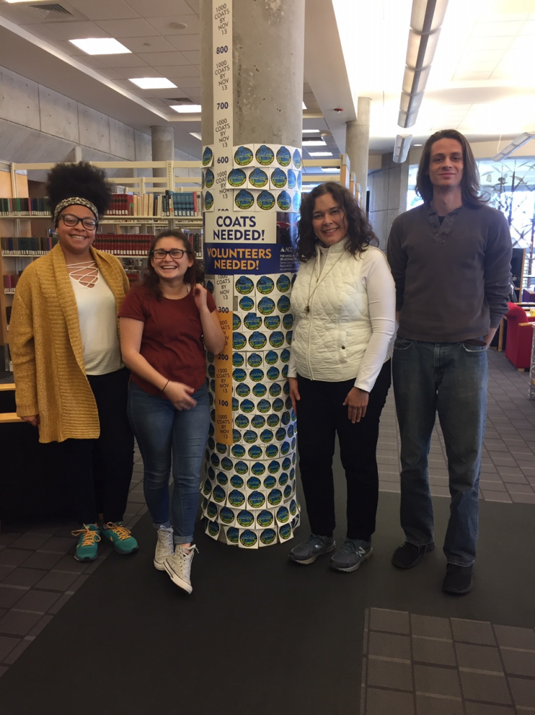 Phi Theta Kappa students Savannah Lewis-Sweed, Carli Rodriguez, Josephine Thibodeau, and Ryan Holmes.